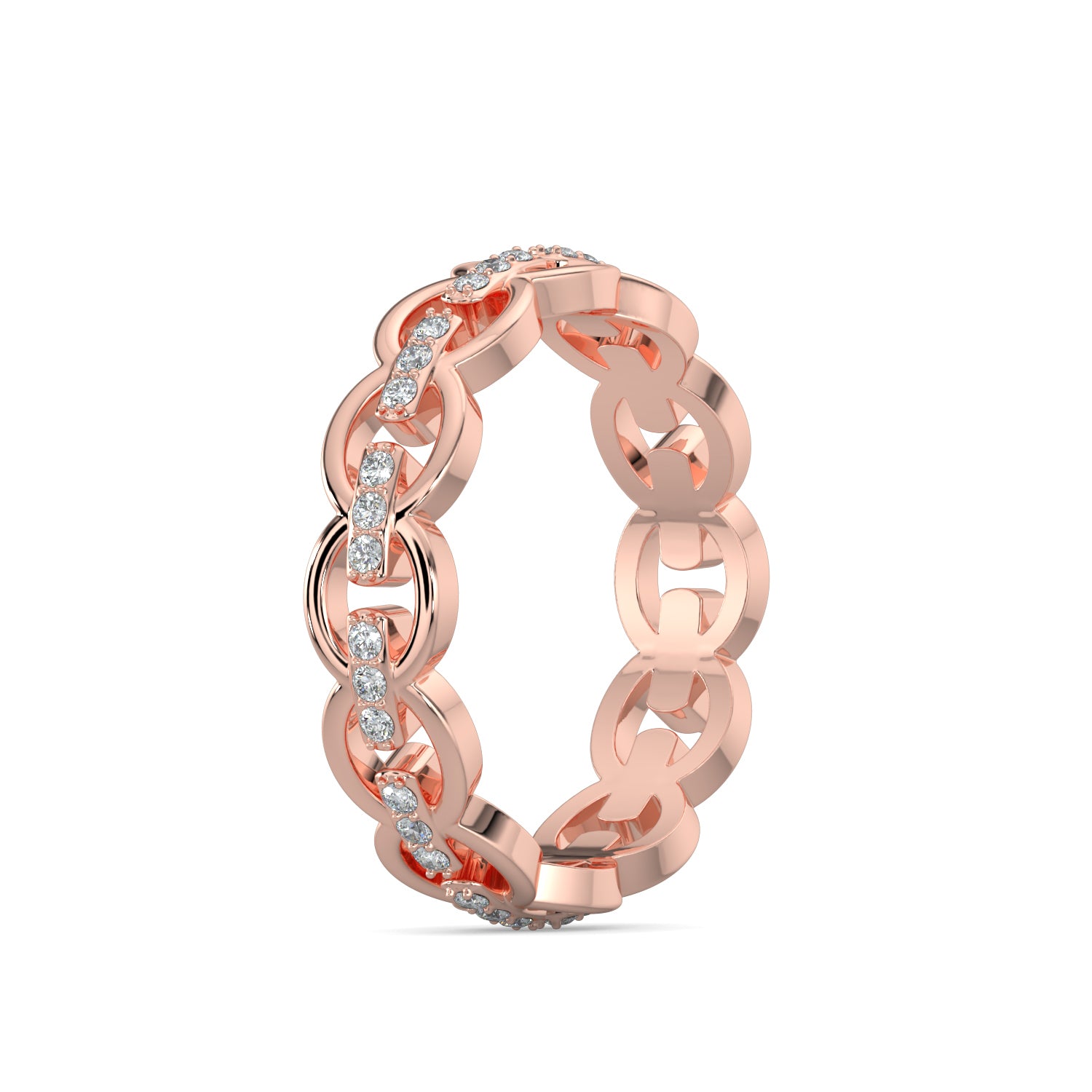 Eternity Diamond Link Ring
