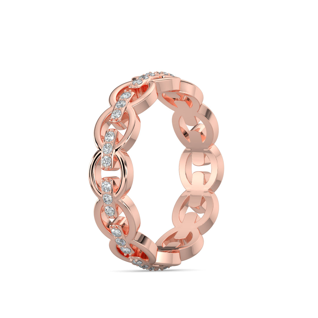 Eternity Diamond Link Ring