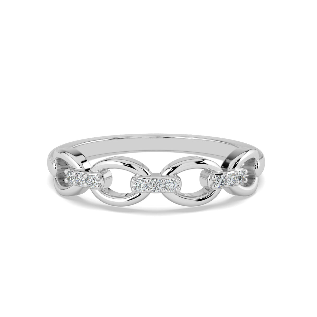 Cable Chain Diamond Ring