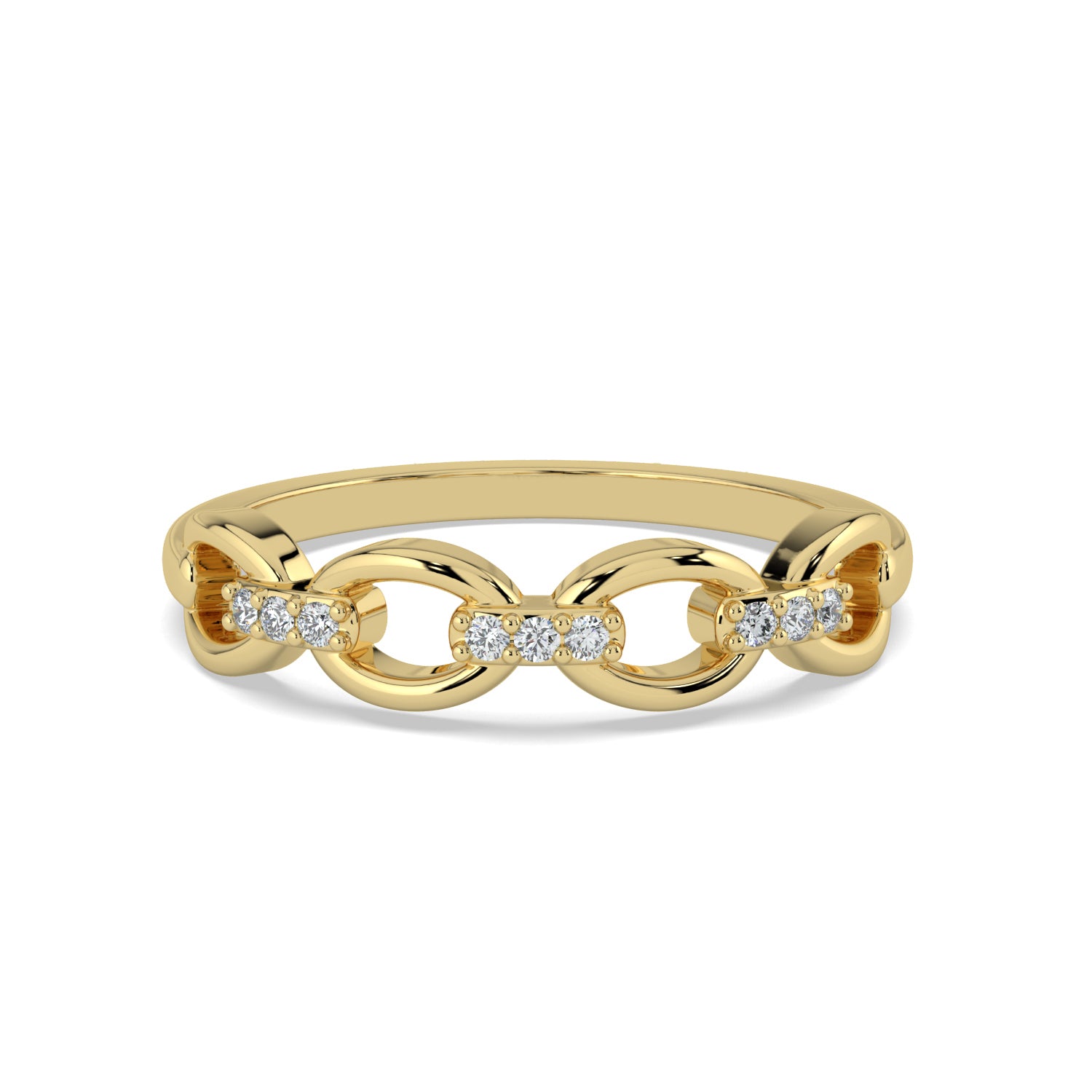 Cable Chain Diamond Ring