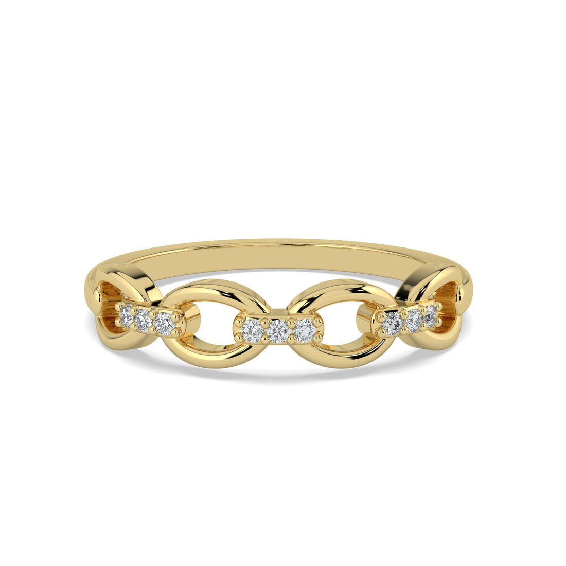 Cable Chain Diamond Ring