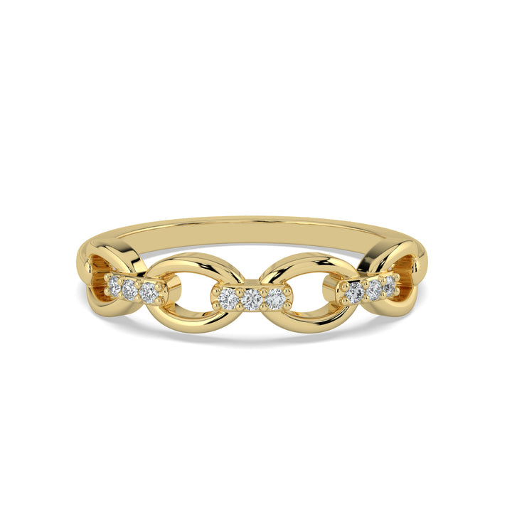 Cable Chain Diamond Ring