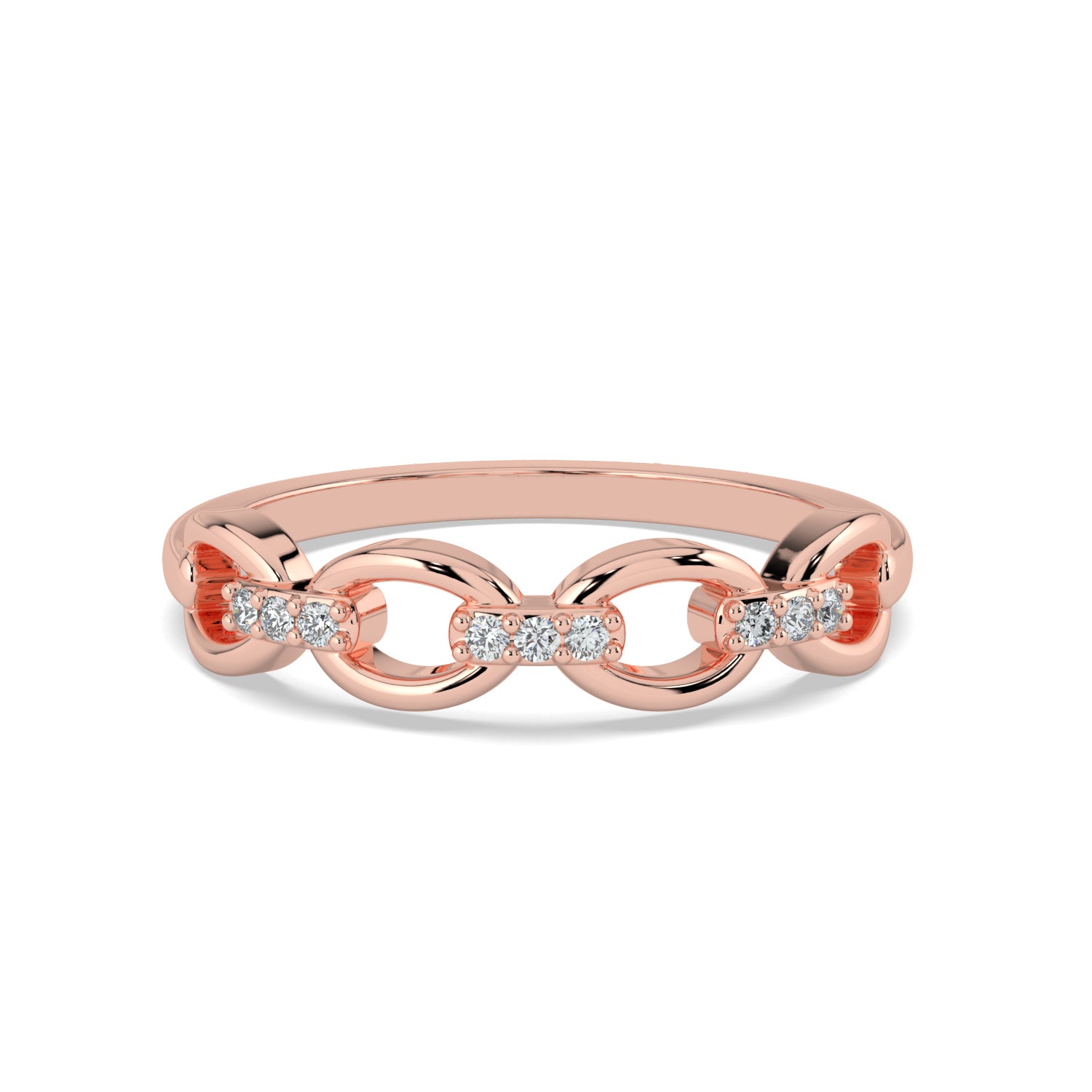 Cable Chain Diamond Ring