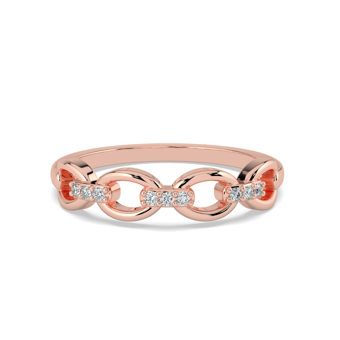 Cable Chain Diamond Ring