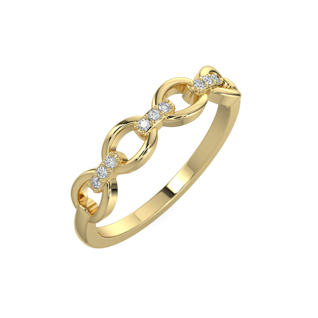 Cable Chain Diamond Ring