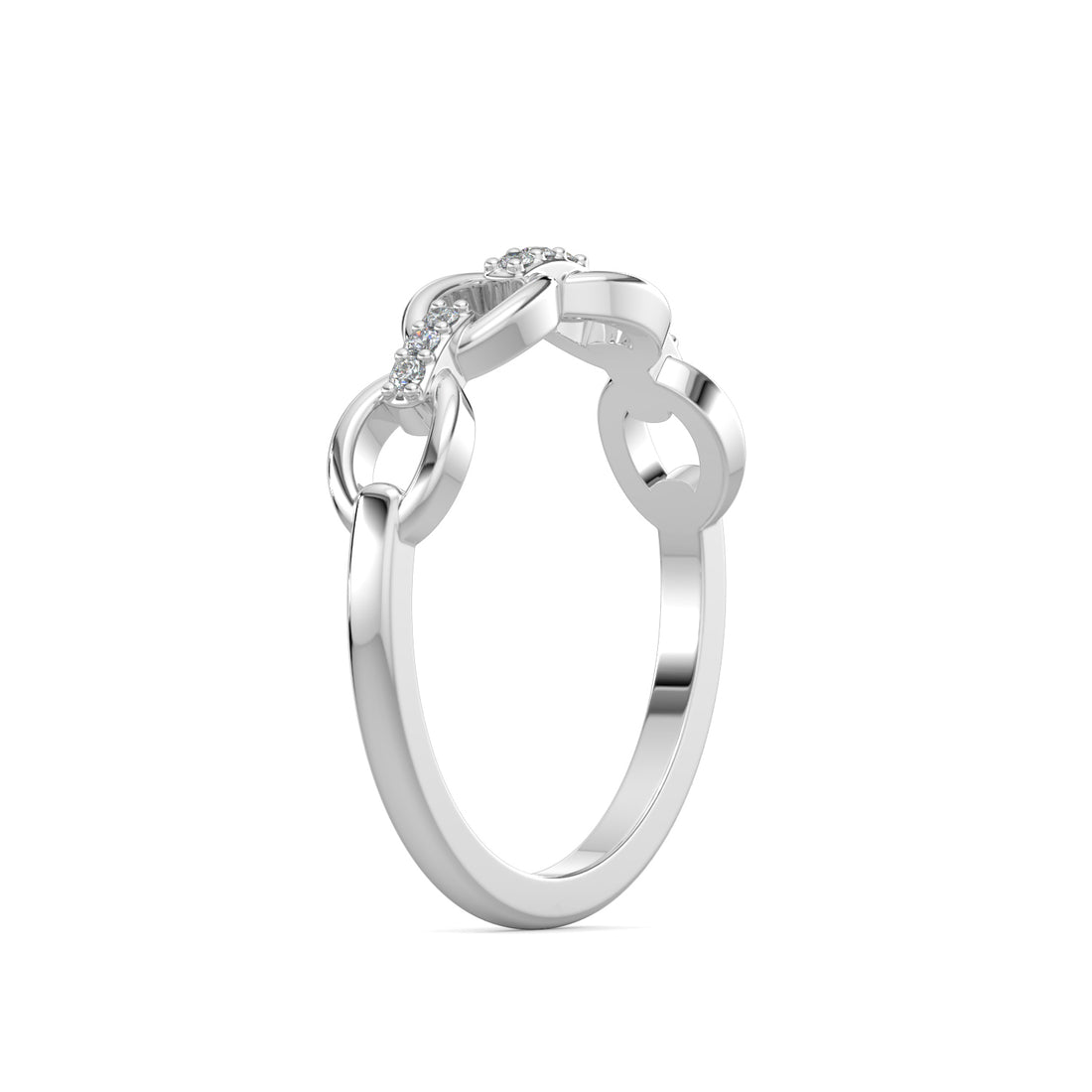 Cable Chain Diamond Ring