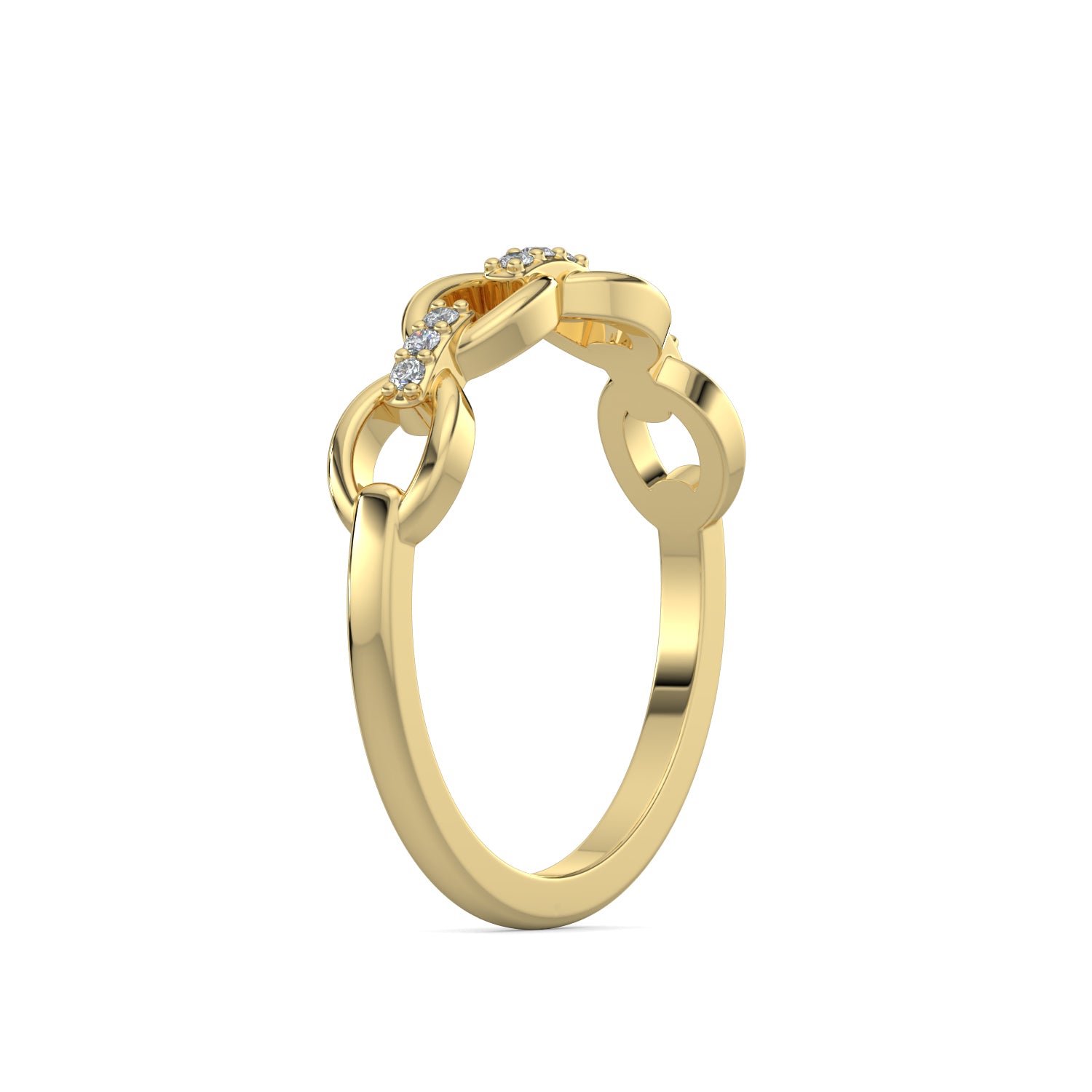 Cable Chain Diamond Ring