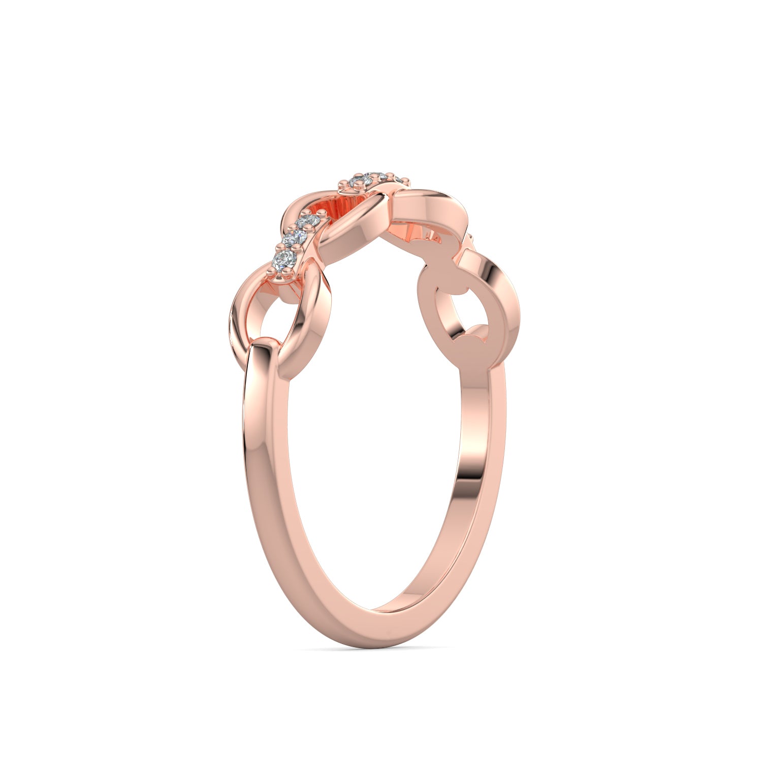 Cable Chain Diamond Ring