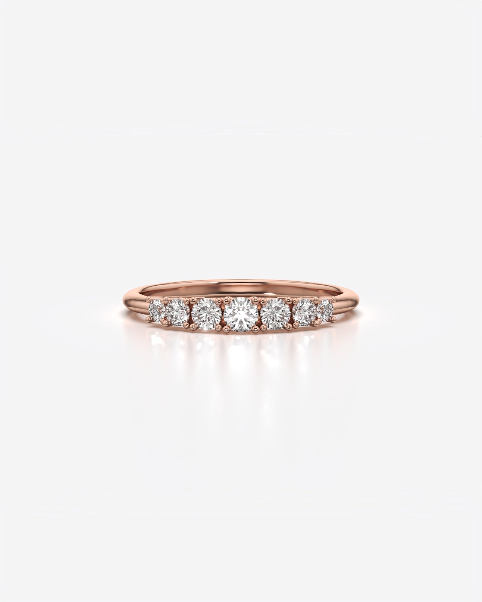 7 Stone Diamond Wedding Band