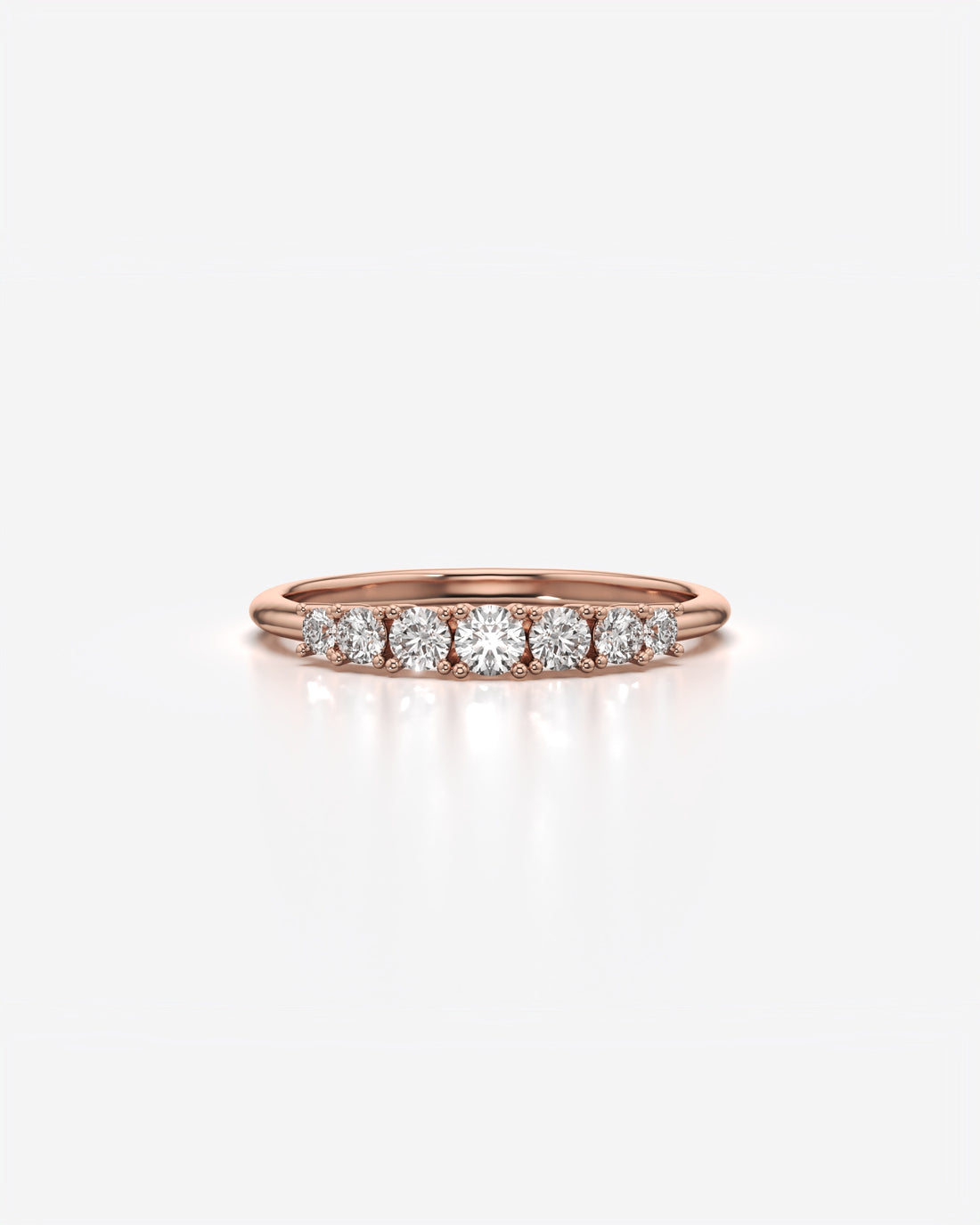 7 Stone Diamond Wedding Band