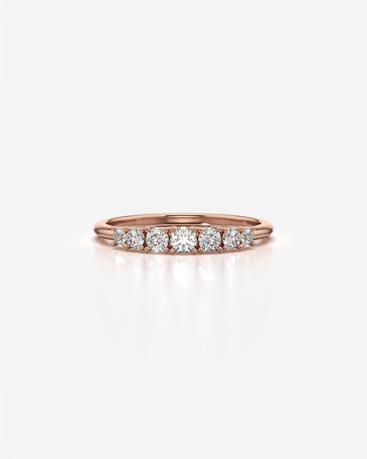 7 Stone Diamond Wedding Band