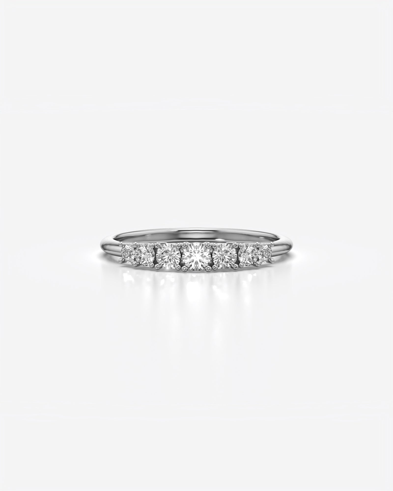7 Stone Diamond Wedding Band
