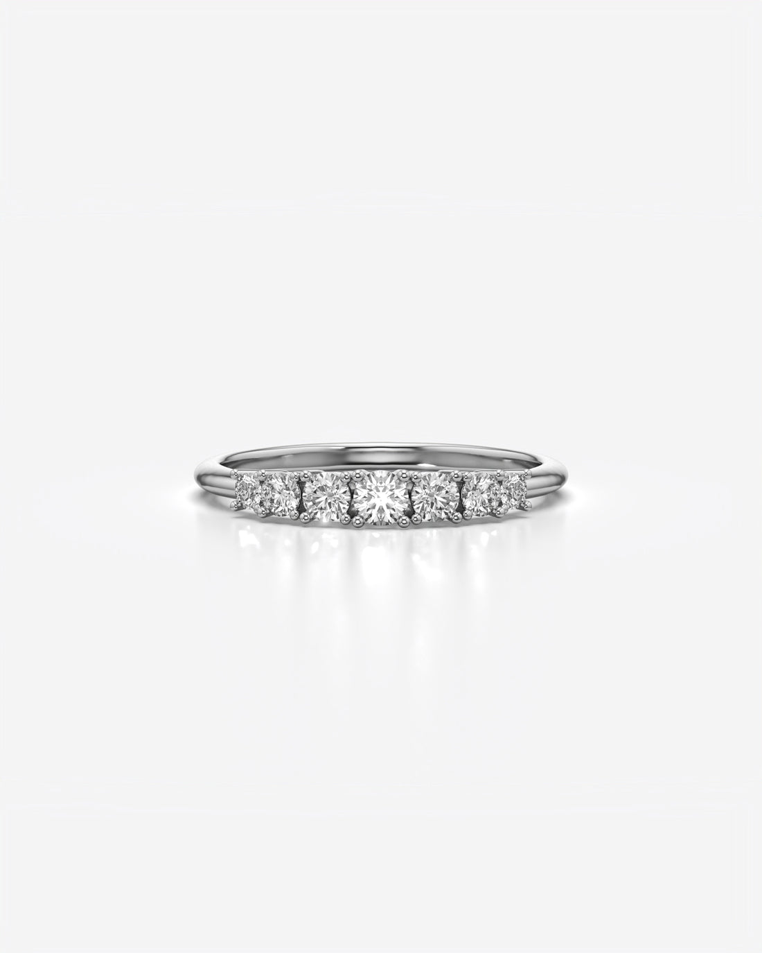 7 Stone Diamond Wedding Band