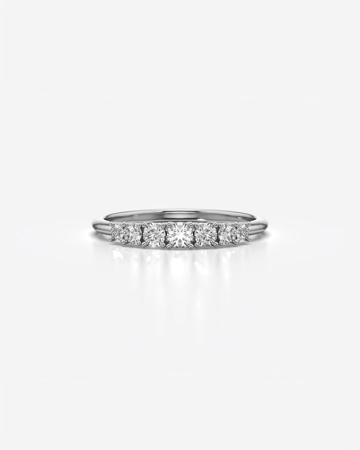 7 Stone Diamond Wedding Band