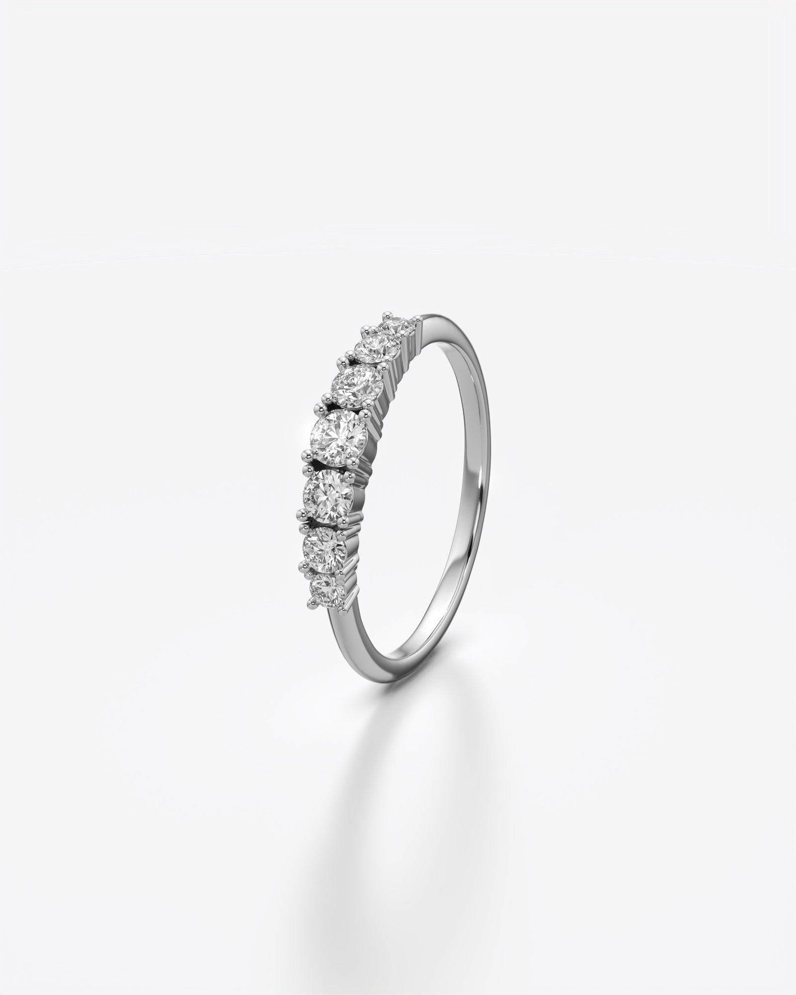 7 Stone Diamond Wedding Band