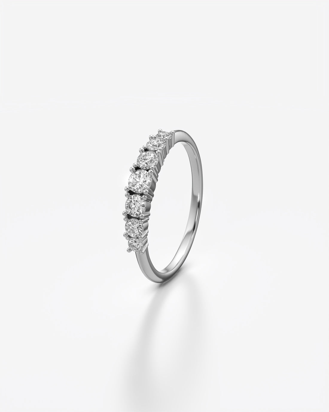 7 Stone Diamond Wedding Band