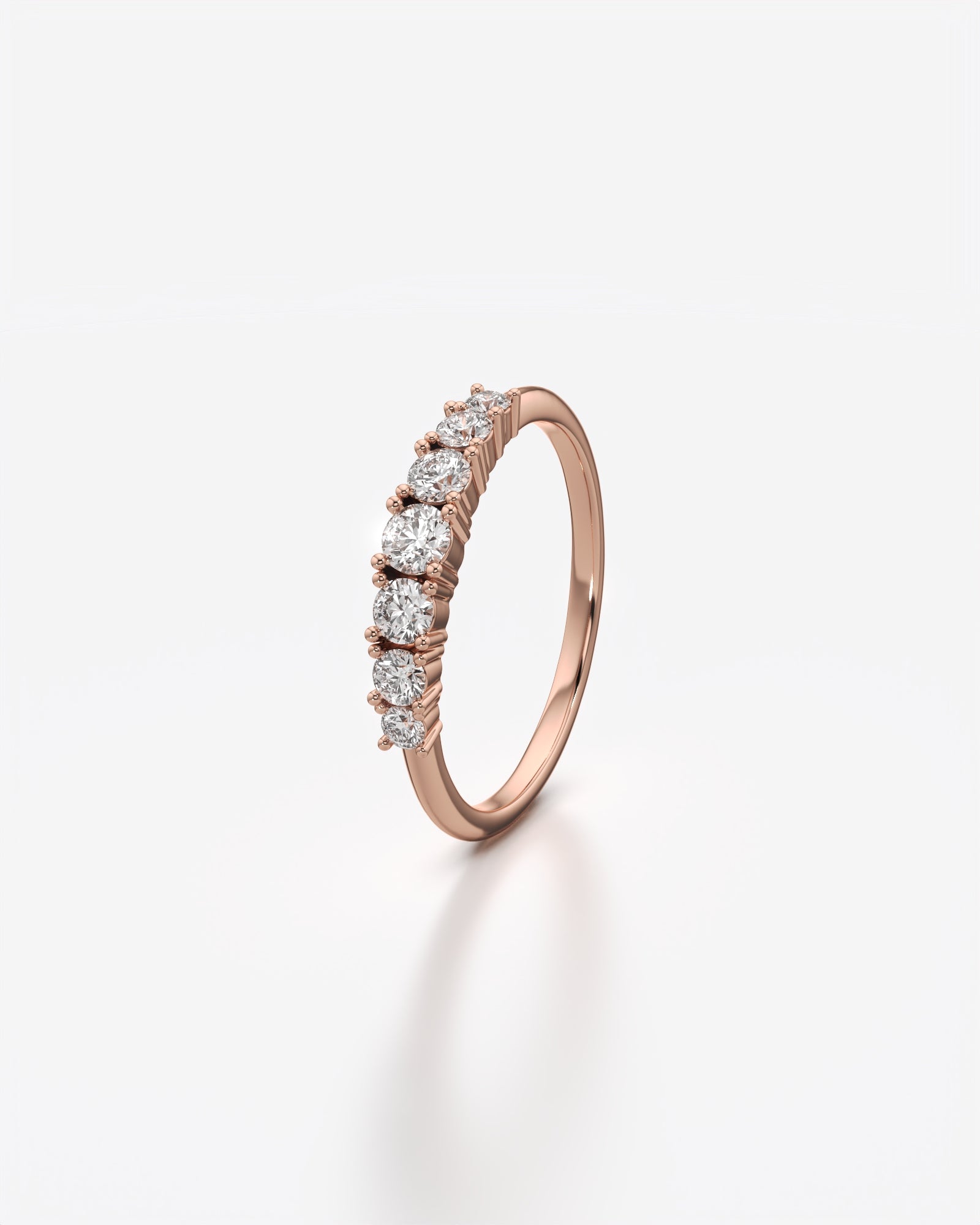 7 Stone Diamond Wedding Band