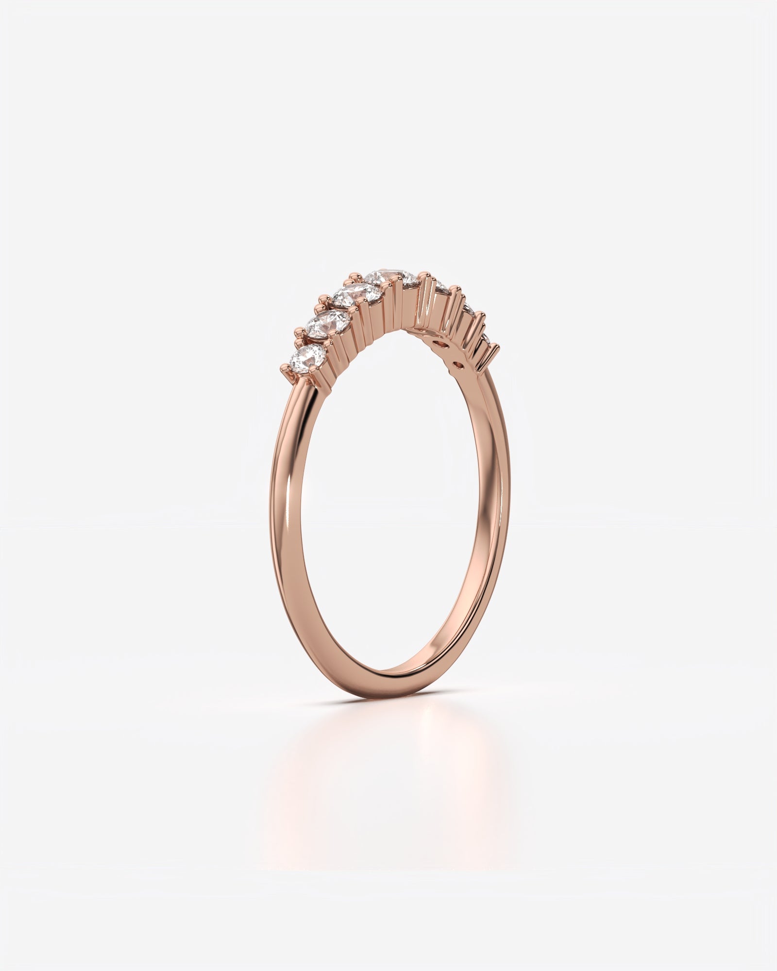 7 Stone Diamond Wedding Band