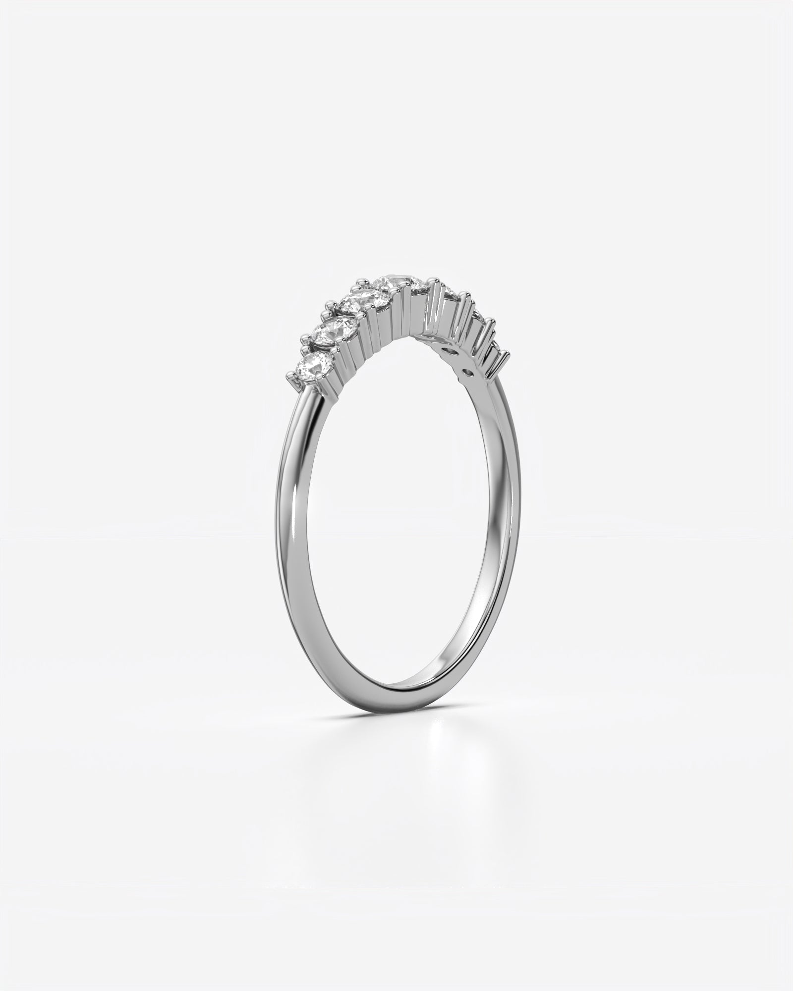 7 Stone Diamond Wedding Band