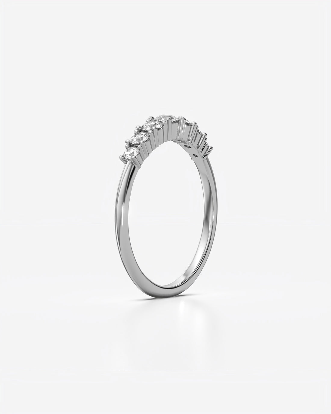 7 Stone Diamond Wedding Band