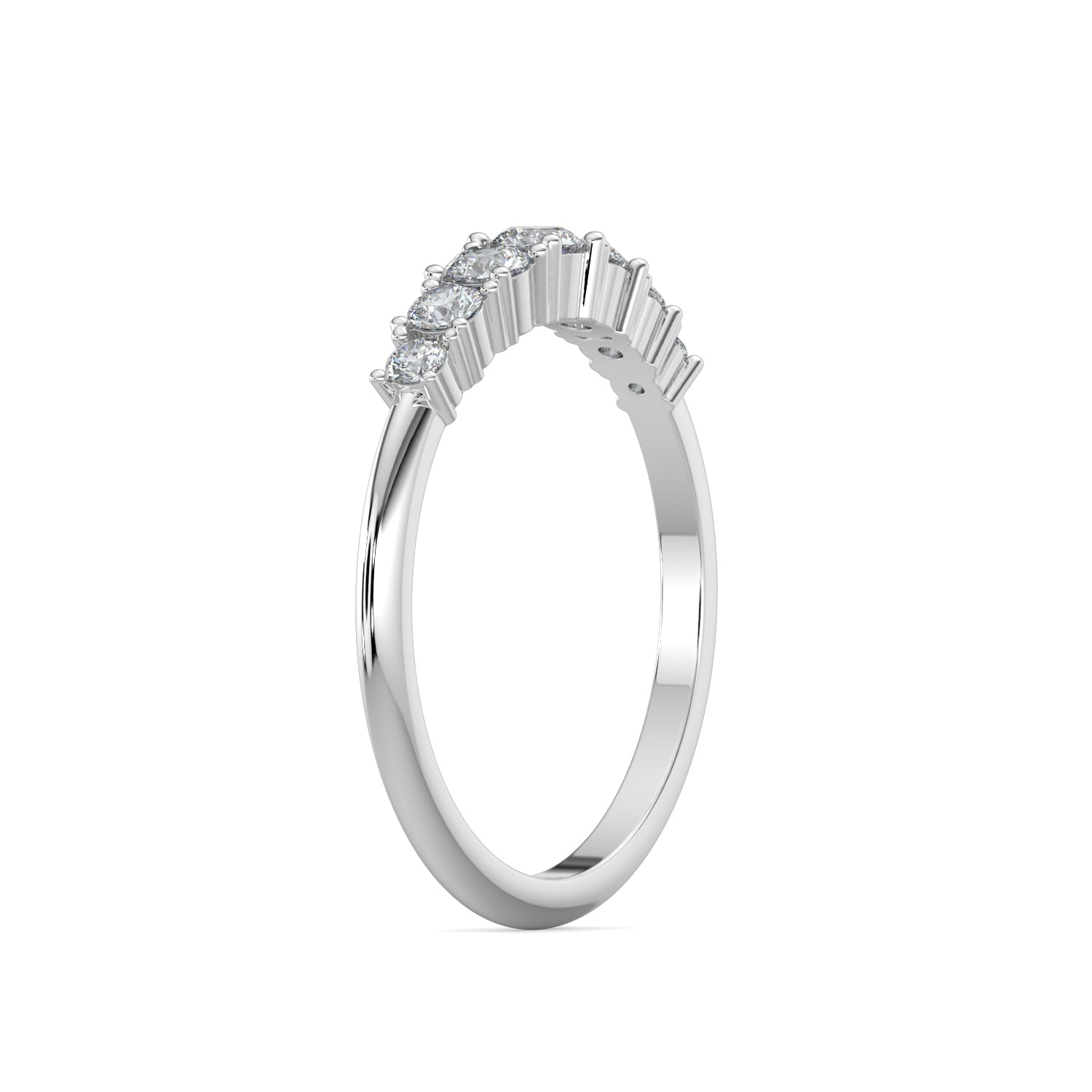7 Stone Diamond Wedding Band