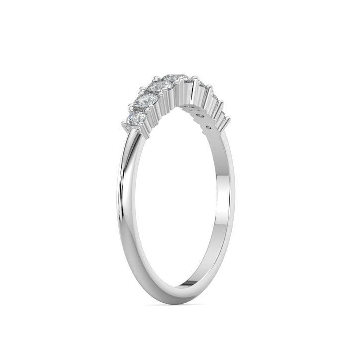7 Stone Diamond Wedding Band