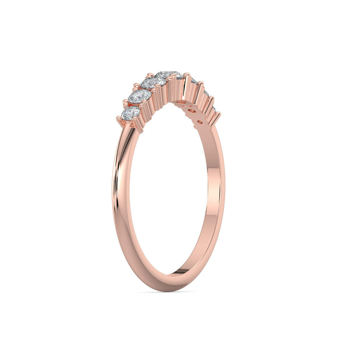 7 Stone Diamond Wedding Band