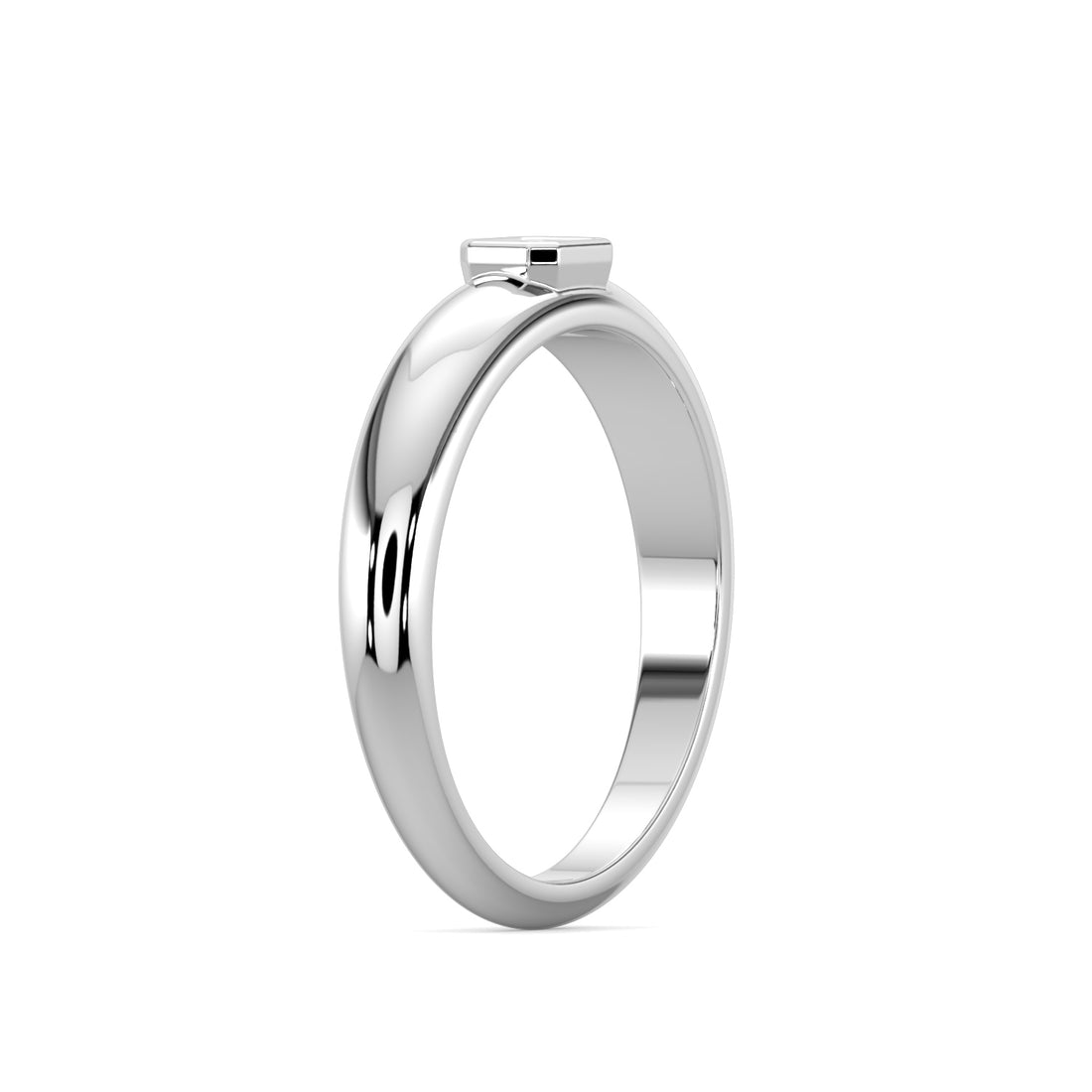 Bezel Setting Emerald Diamond Ring