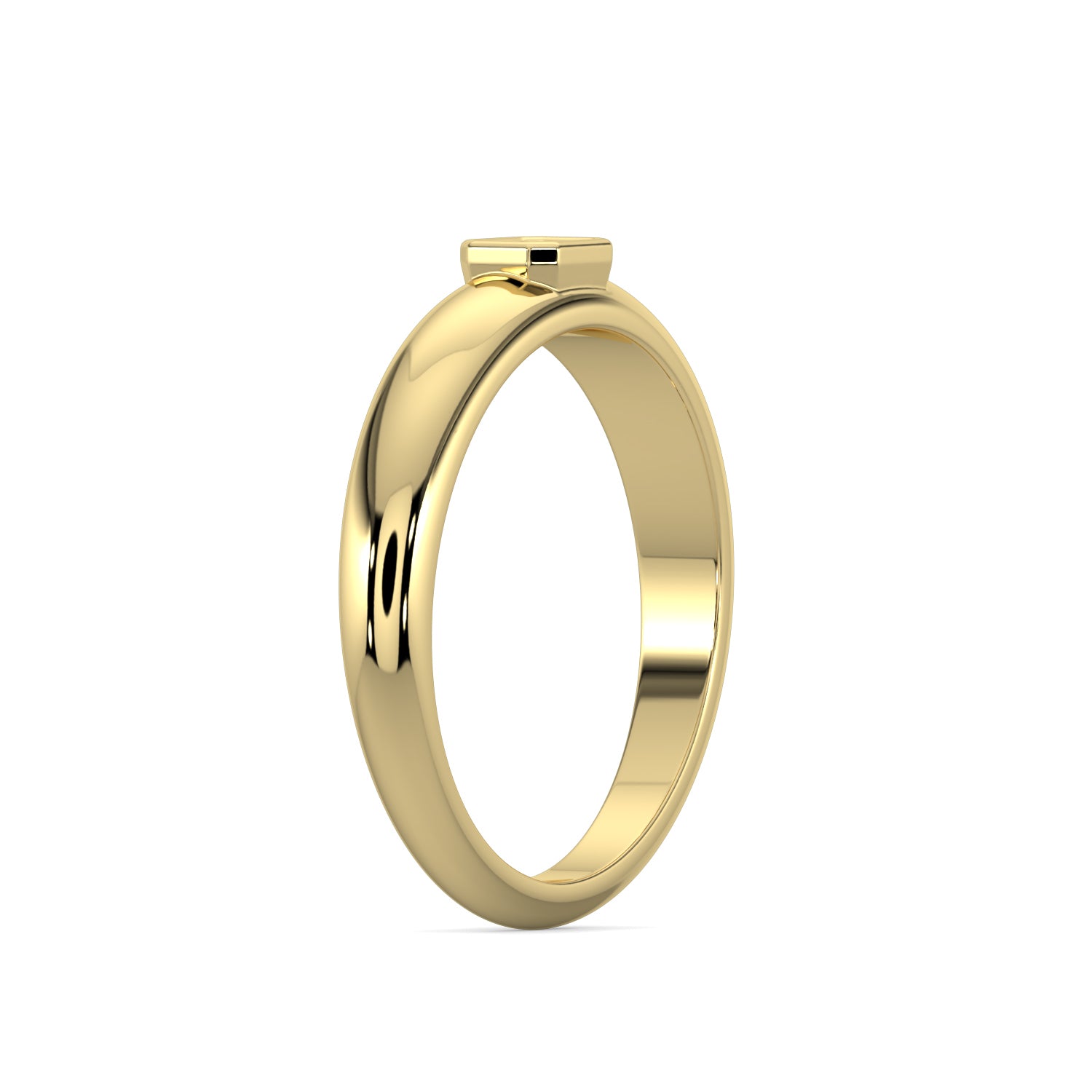 Bezel Setting Emerald Diamond Ring