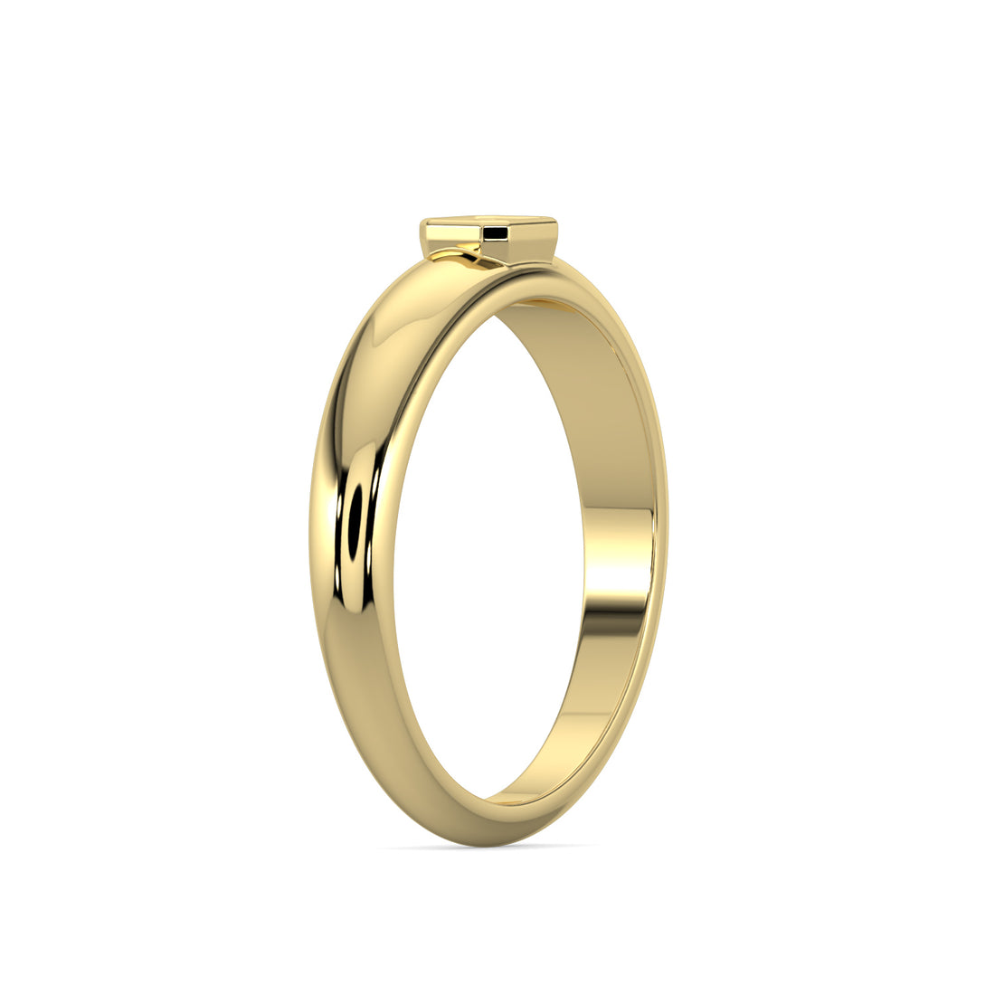 Bezel Setting Emerald Diamond Ring
