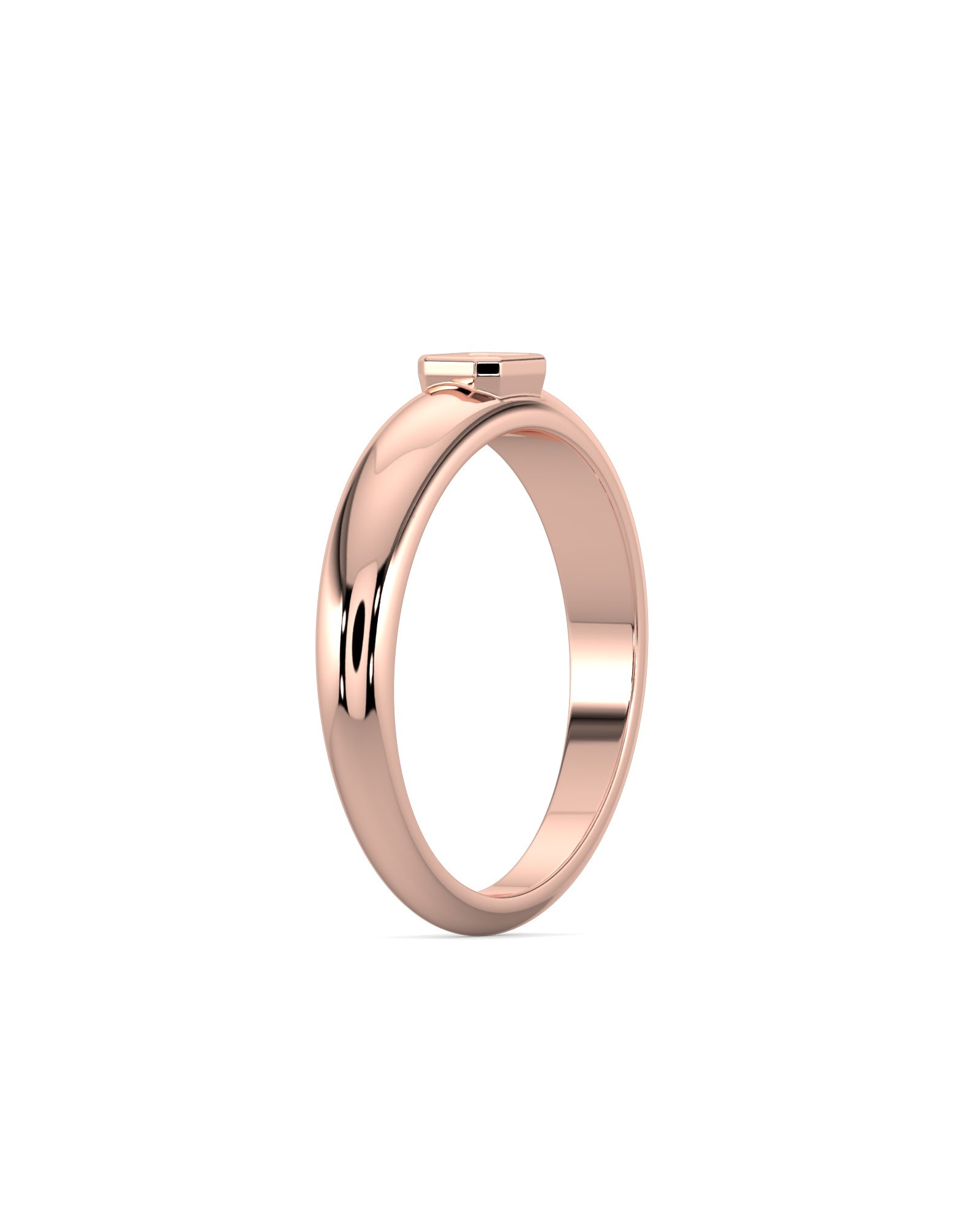 Bezel Setting Emerald Diamond Ring