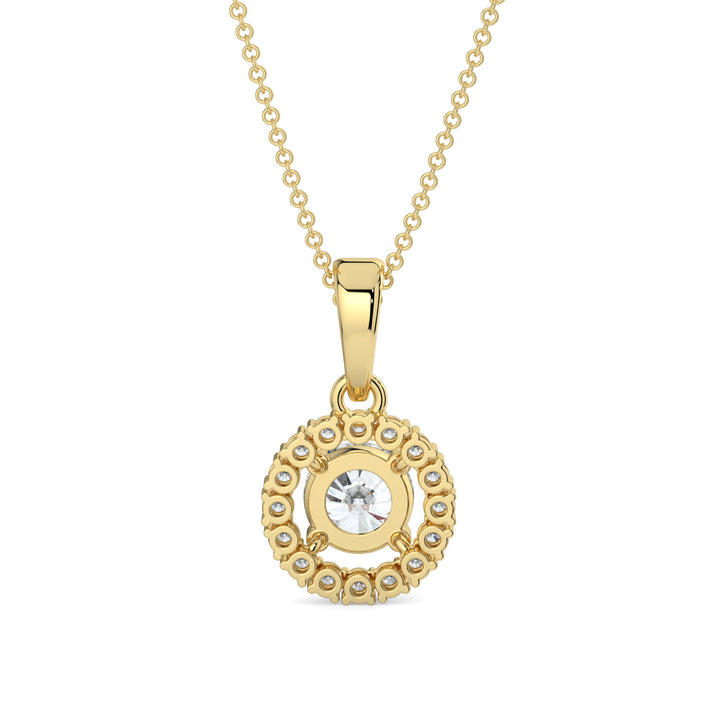 Lab-Grown halo Pendant Diamond Necklace | Minifora