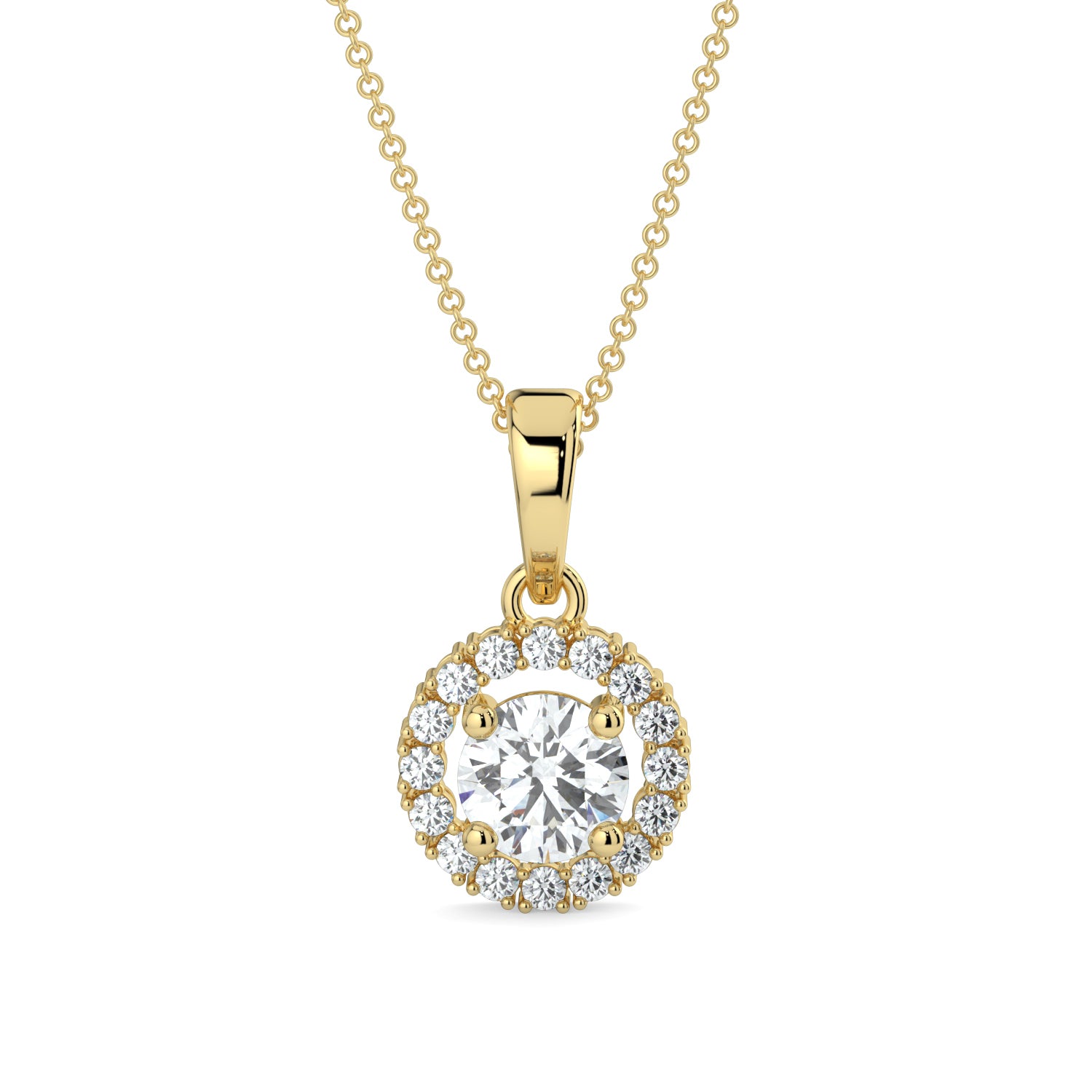 halo diamond necklace