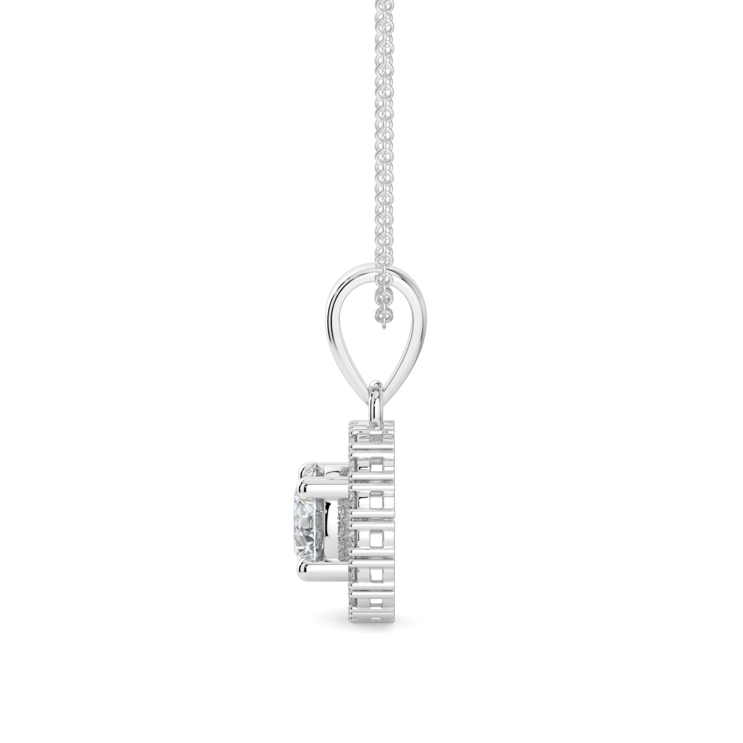 halo diamond necklace