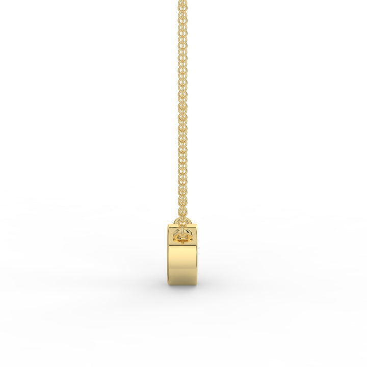 Bezel-Set Diamond Necklace 14K Yellow Gold