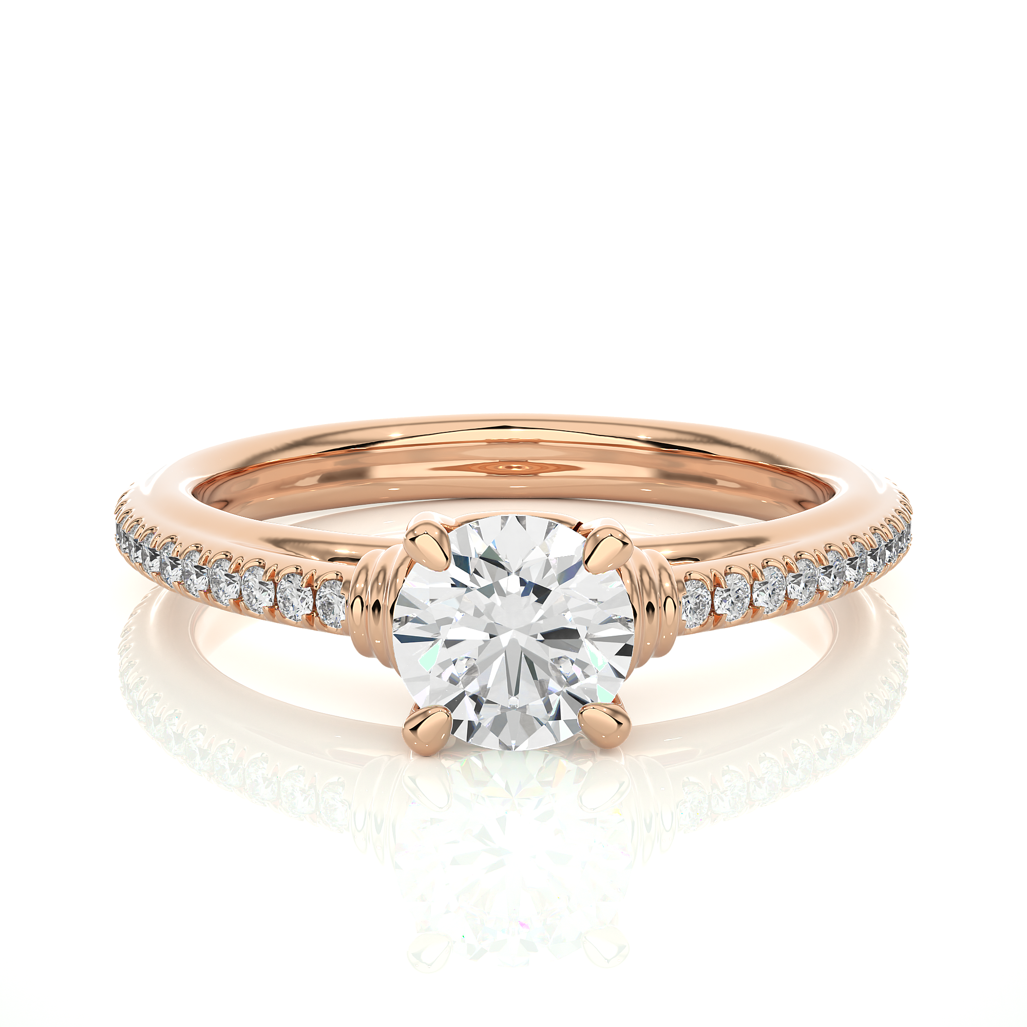 pavé engagement rings