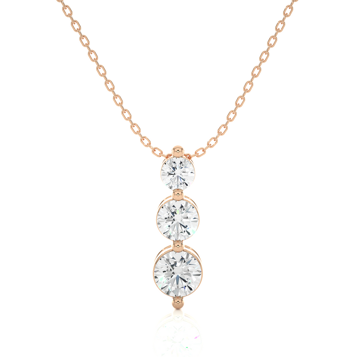 Three Diamond Drop Pendant