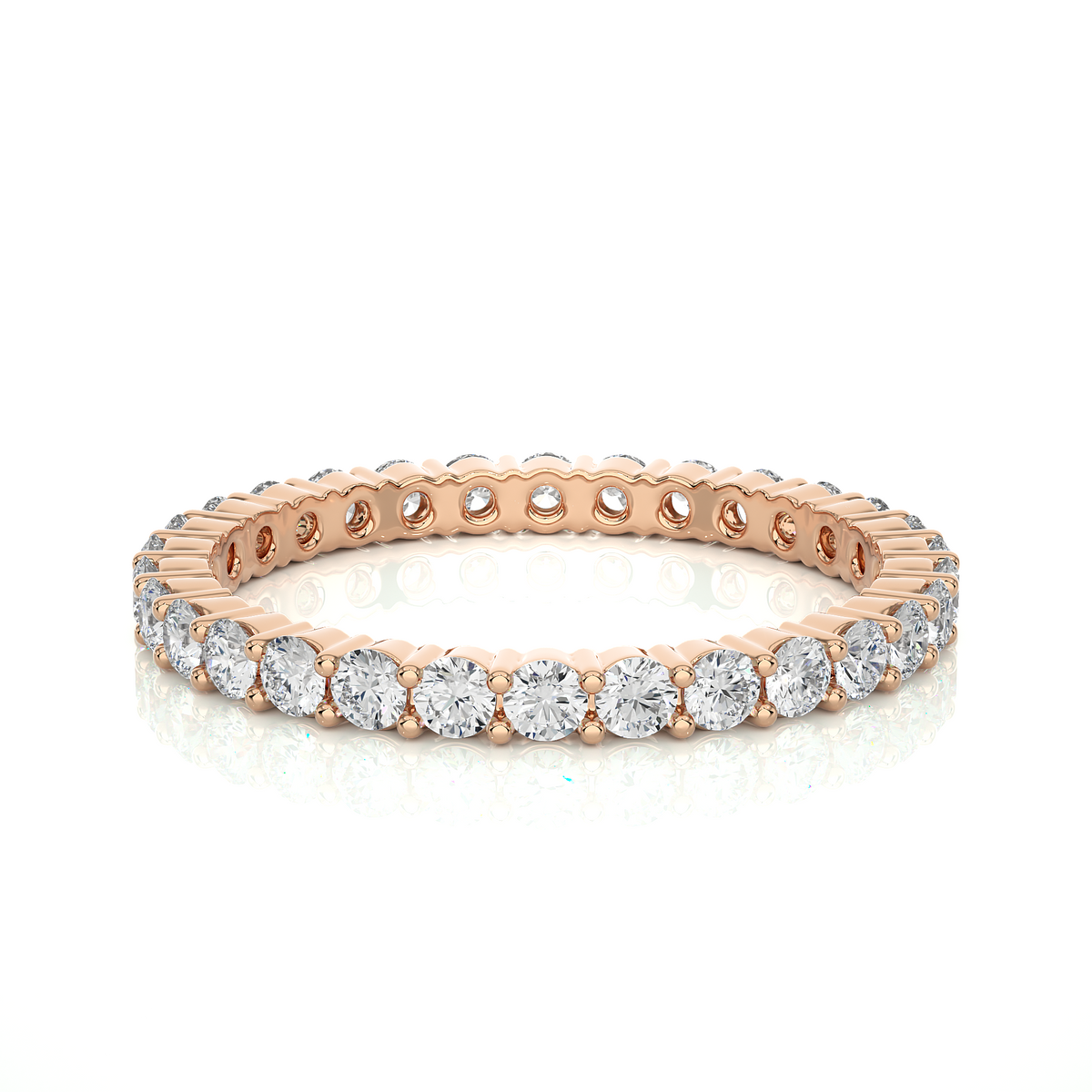 Round Cut Eternity Wedding Band