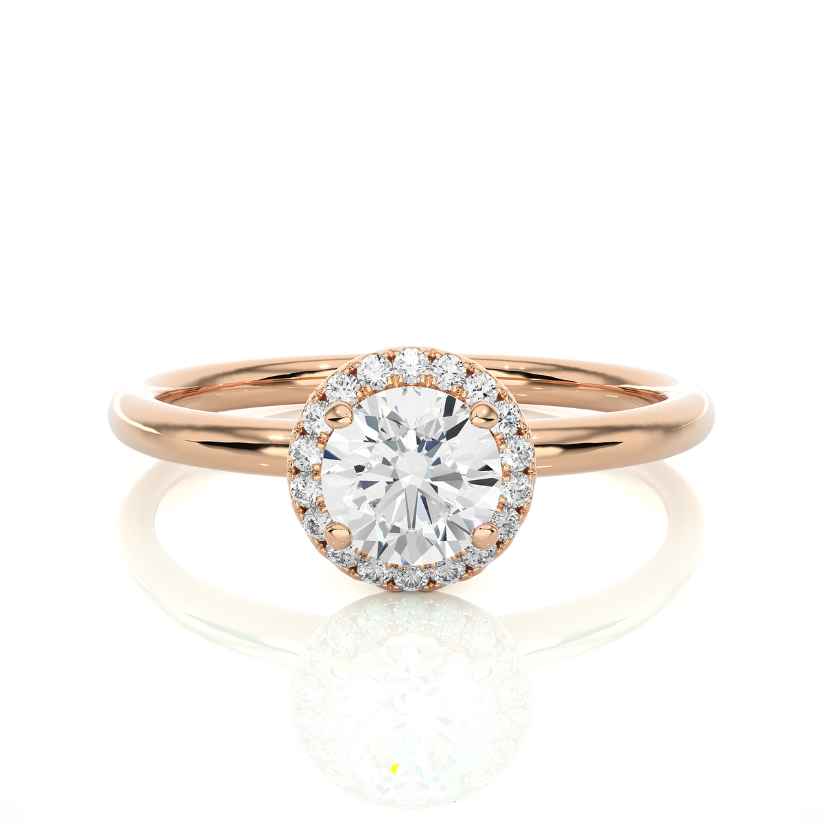 Halo Diamond Engagement Ring