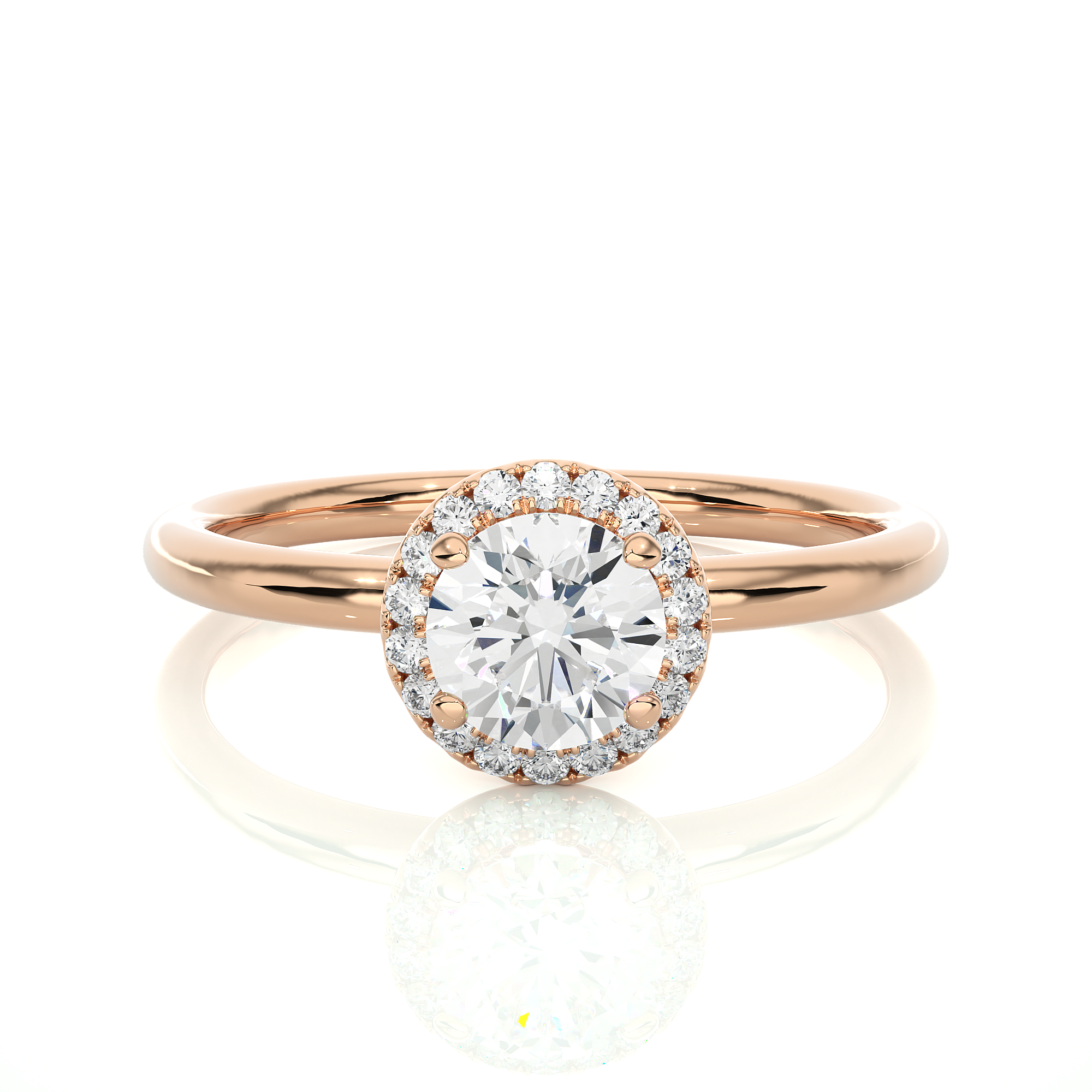 Halo Diamond Engagement Ring