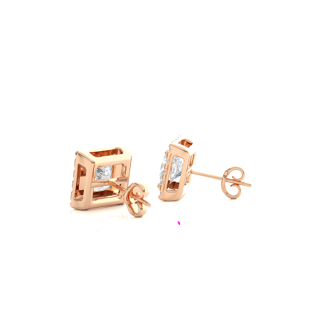 lab grown diamond stud earrings