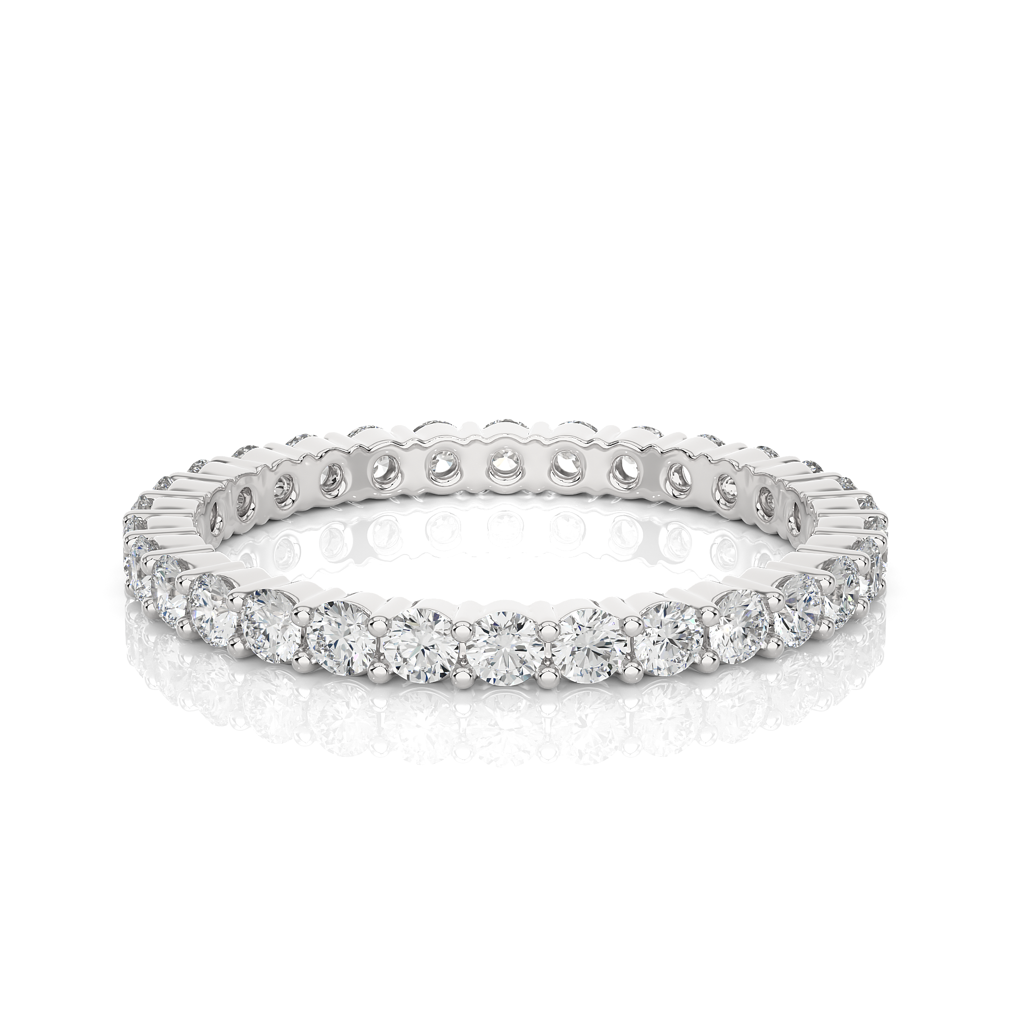 Round Cut Eternity Wedding Band