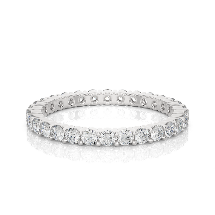 Round Cut Eternity Wedding Band