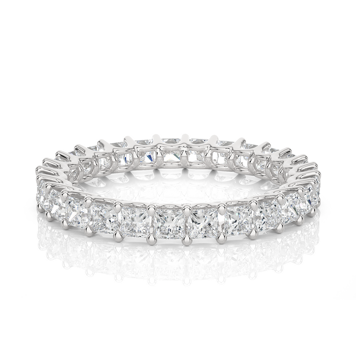 Princess Cut wedding Eternity band