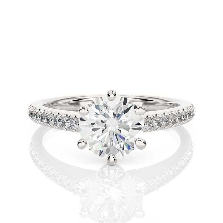 pavé engagement rings