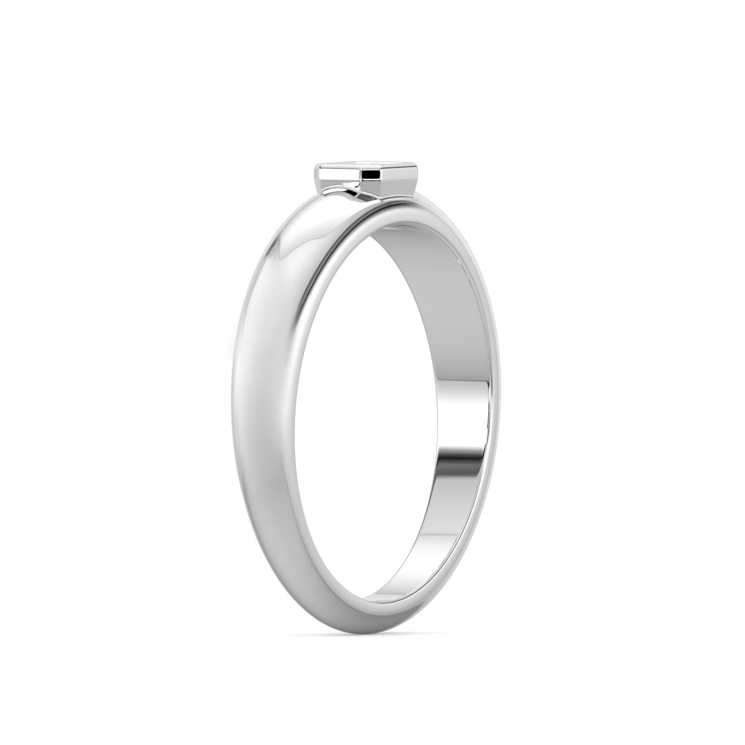 Bezel Setting Emerald Diamond Ring
