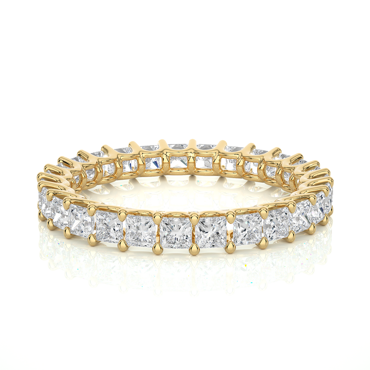 Princess Cut wedding Eternity band