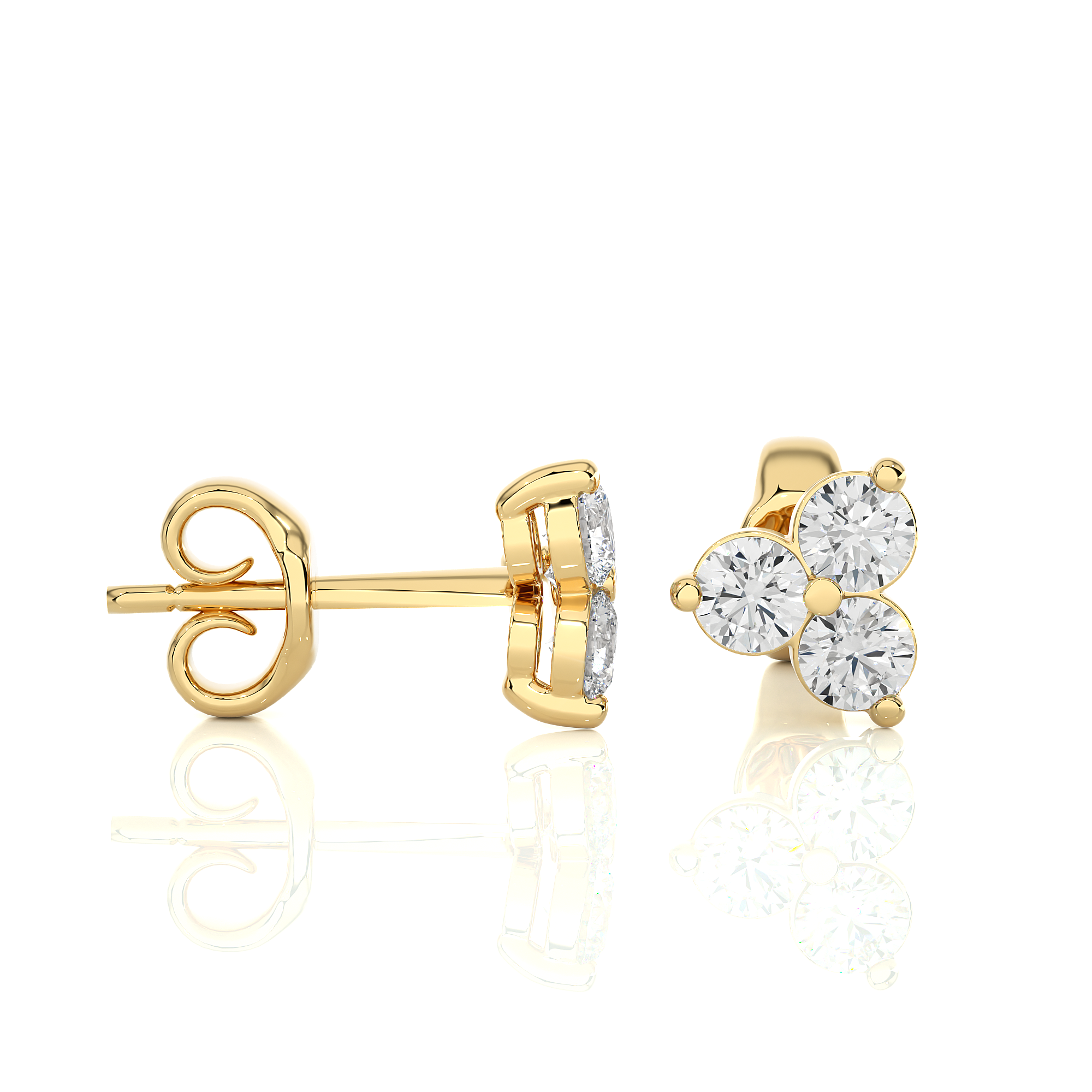 lab grown diamond stud earrings