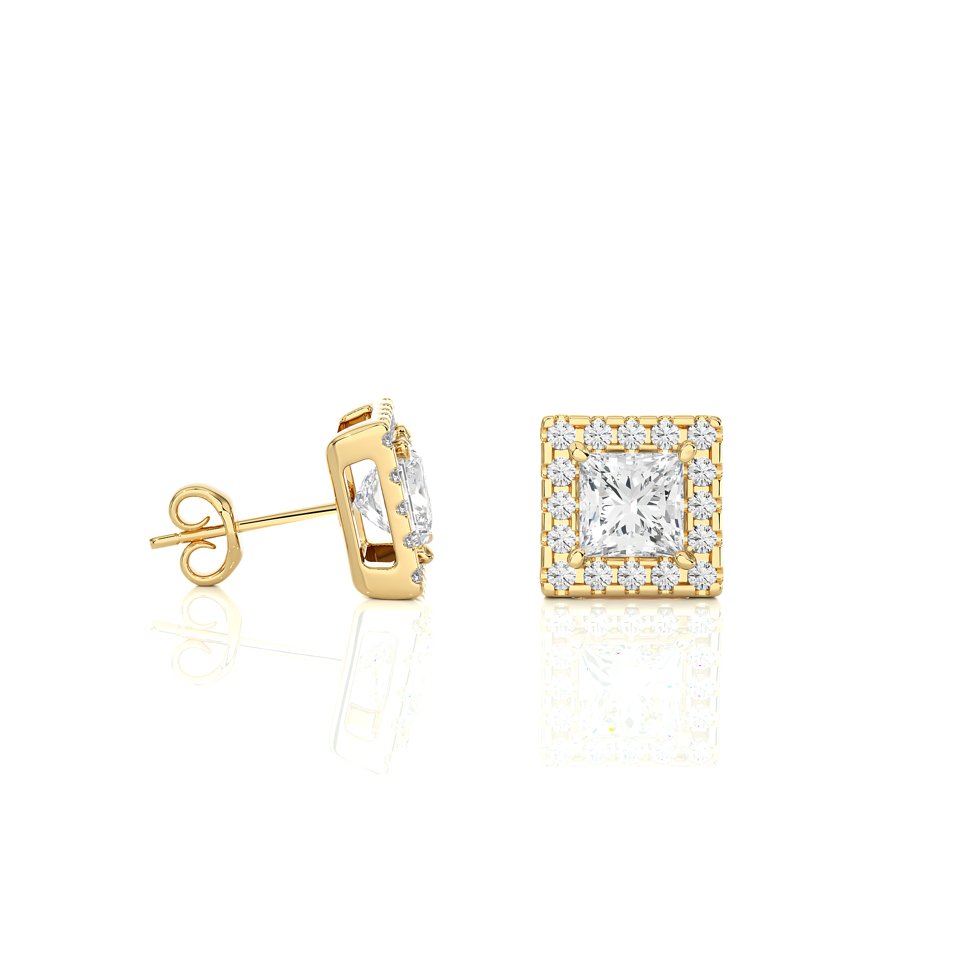 lab grown diamond stud earrings