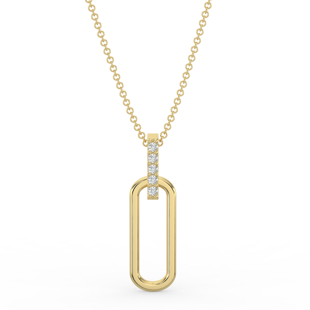 Paper Clip Link Pendant